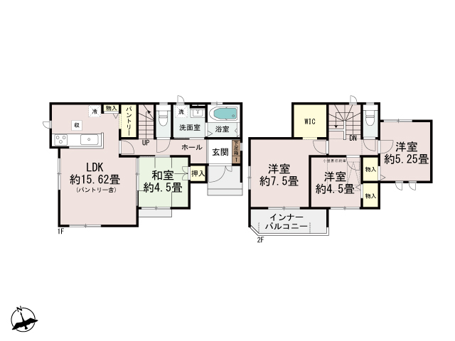 ハートフルタウン(沖中)沖縄市美里の見取り図