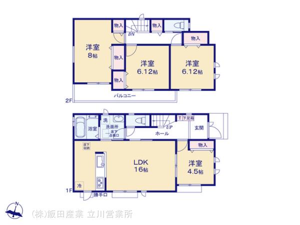 ハートフルタウン(立)あきる野野辺2期の見取り図