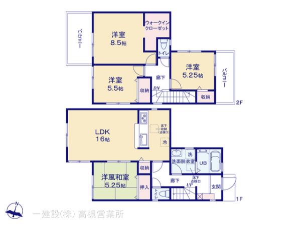 リーブルガーデン長岡京市今里川原の見取り図