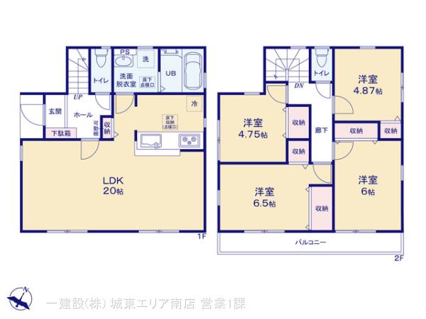 リーブルガーデン市川市南大野の見取り図