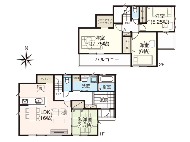 グラファーレ4252下野市仁良川２期３棟の見取り図