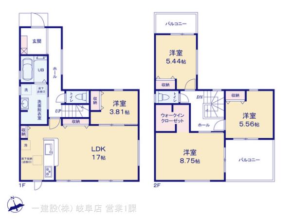 リーブルガーデン岐阜市宇佐2丁目第1期の見取り図