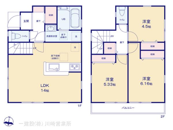 リーブルガーデン粟田１丁目３期の見取り図