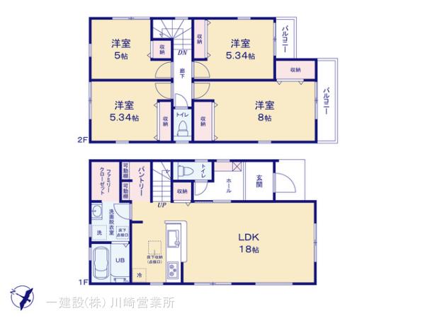 リーブルガーデン旭区白根６丁目２期の見取り図