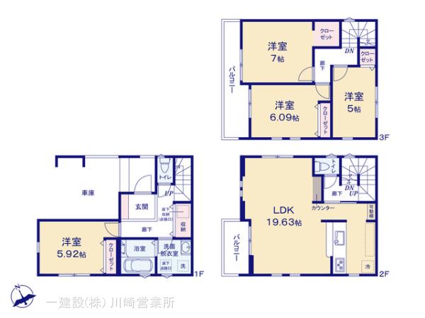 リーブルガーデン多摩区布田の見取り図