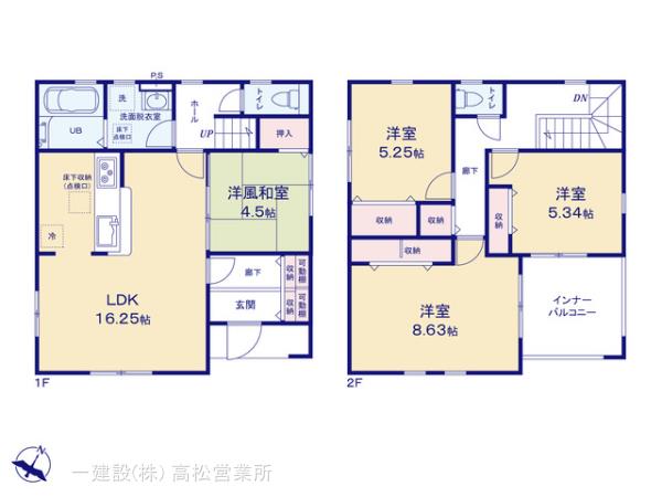 リーブルガーデン善通寺市稲木町第二の見取り図