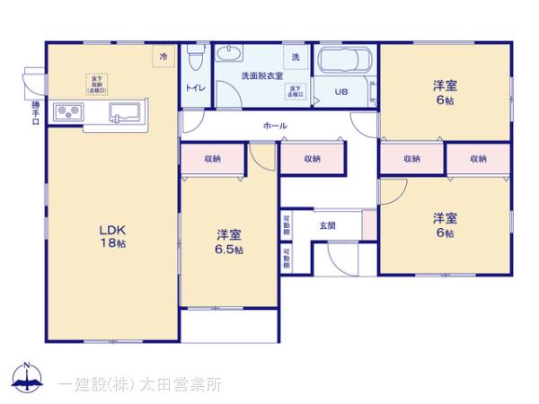 リーブルガーデン太田第１新田市野井町の見取り図