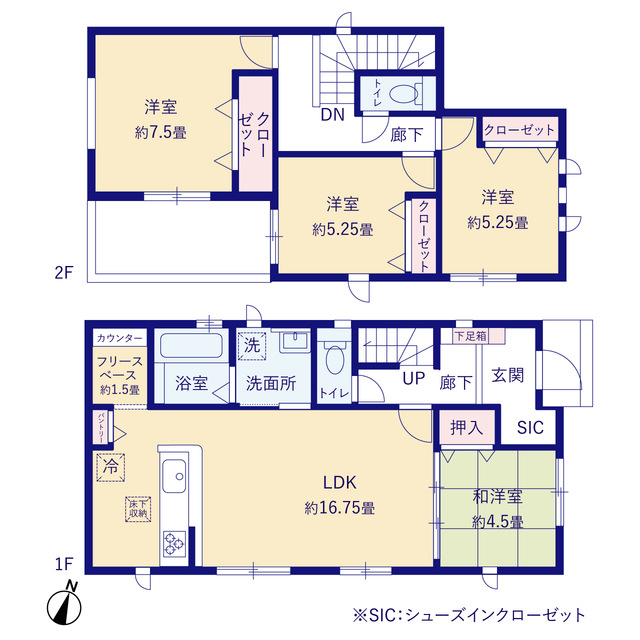 グラファーレ4259小田原市堀之内２期７棟の見取り図