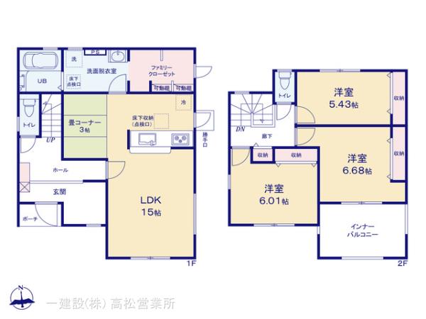 リーブルガーデン高松市中間町第四の見取り図