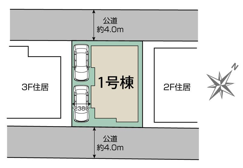 ブルーミングガーデン草加市谷塚仲町の見取り図