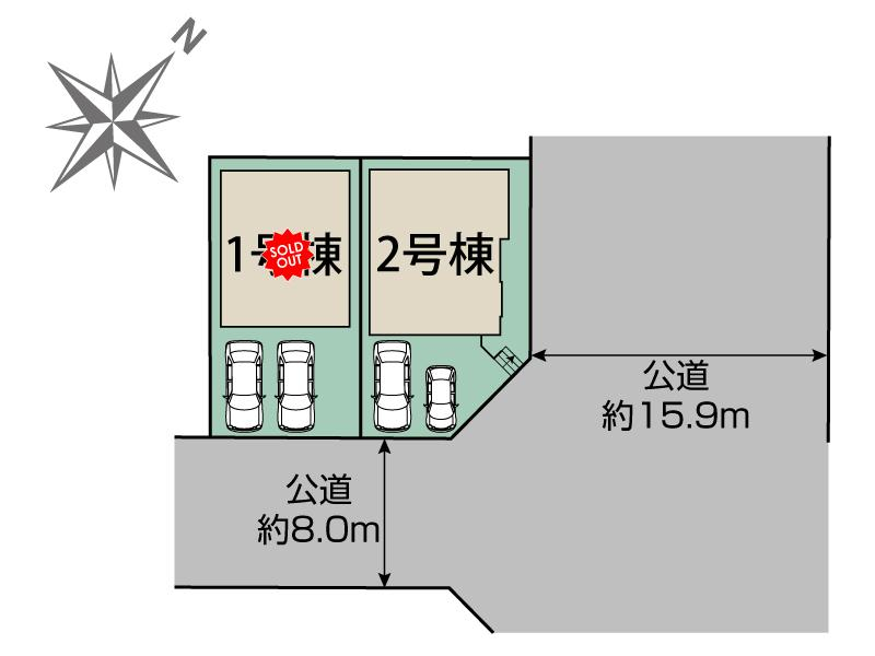 ブルーミングガーデン八千代市勝田台４丁目２棟の見取り図