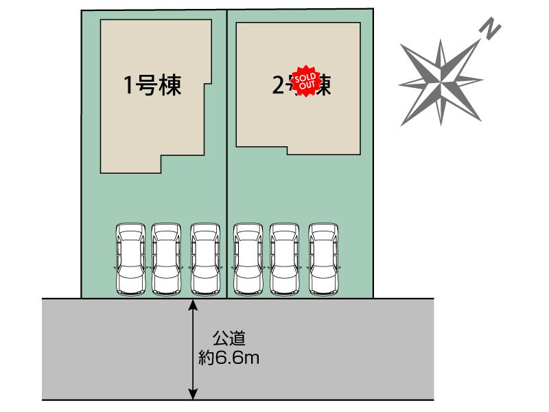 ブルーミングガーデン江別市野幌若葉町２棟の見取り図