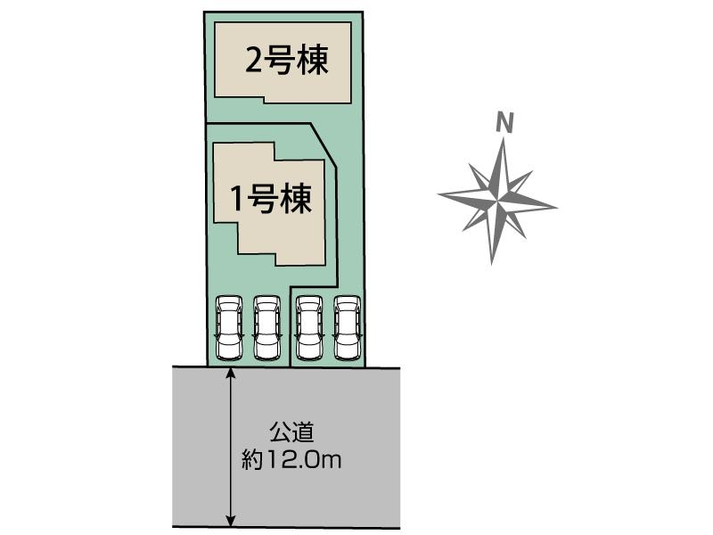ブルーミングガーデン春日井市中央台７丁目２棟の見取り図