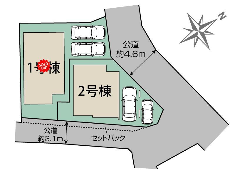 ブルーミングガーデン寝屋川市菅相塚町２棟の見取り図