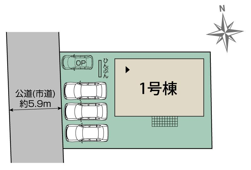 ブルーミングガーデン南城市つきしろ４期１棟の見取り図
