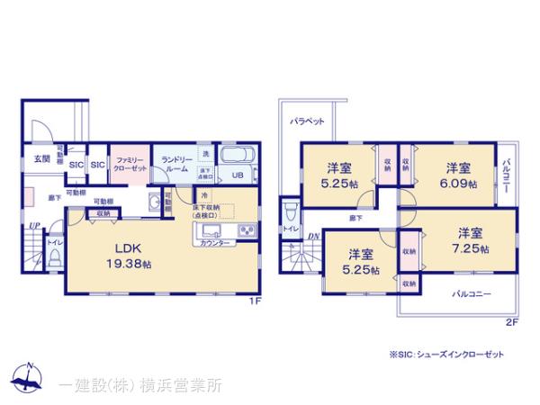 リーブルガーデン綾瀬市綾西１丁目の見取り図