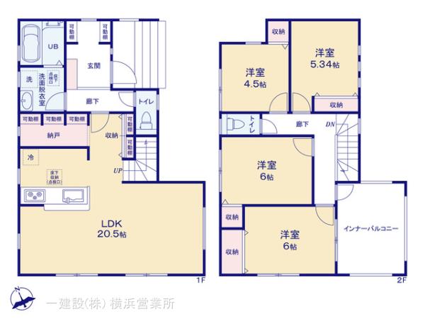 リーブルガーデン横須賀市湘南鷹取２丁目の見取り図