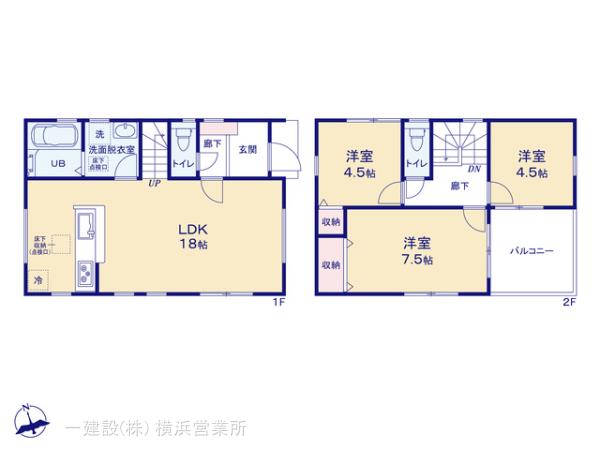 リーブルガーデン泉区和泉中央北６丁目の見取り図