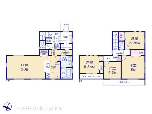 リーブルガーデン横須賀市湘南鷹取５丁目の見取り図