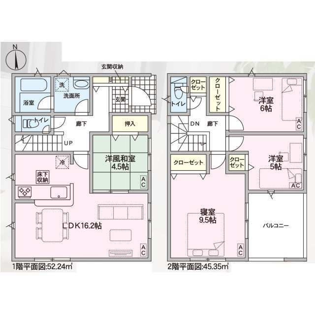 クレイドルガーデン扶桑町高雄 第14の見取り図