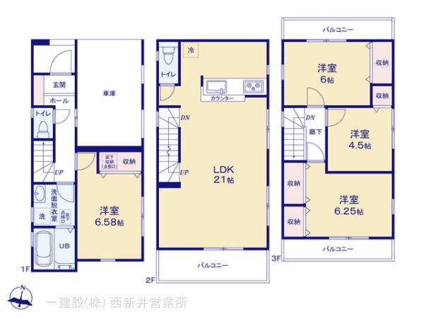 リーブルガーデン草加市清門１３期の見取り図