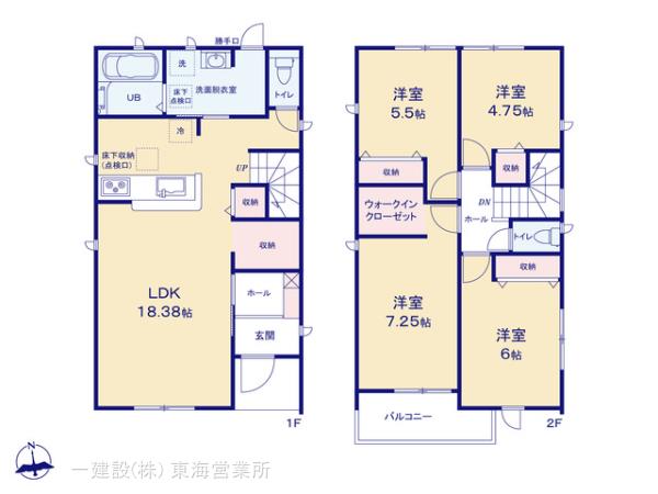 リーブルガーデン知多市にしの台４丁目の見取り図