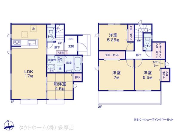 グラファーレ4221立川市西砂町１５期２棟の見取り図