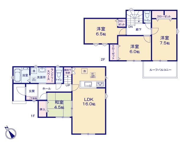 リナージュ徳島上吉野町２４－２期の見取り図