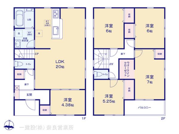 リーブルガーデン平群町三里３期の見取り図