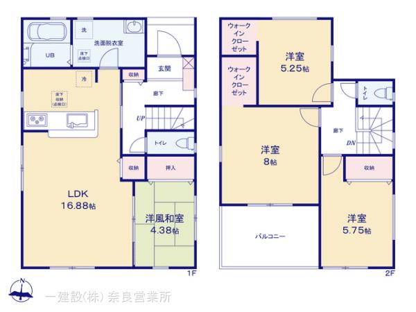 リーブルガーデン平群町三里３期の見取り図