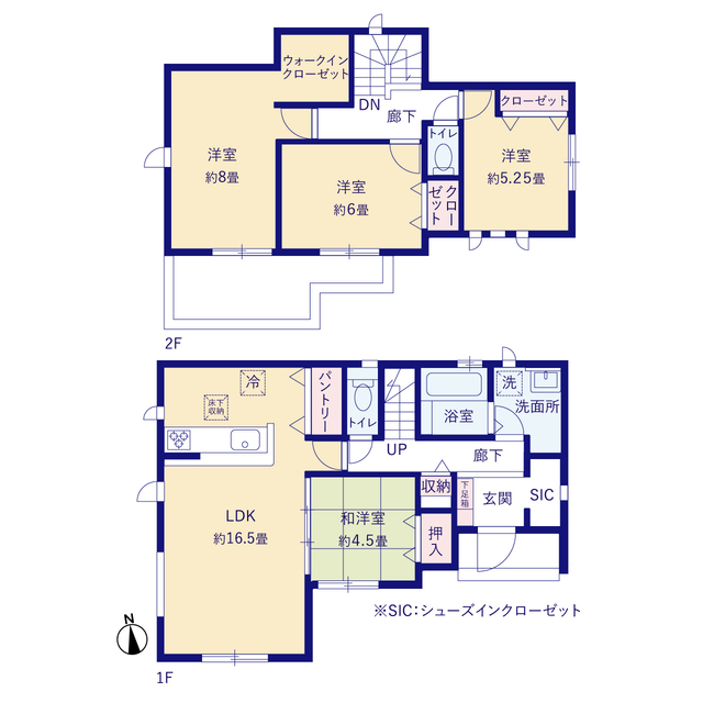 グラファーレ4275我孫子市柴崎４期４棟の見取り図