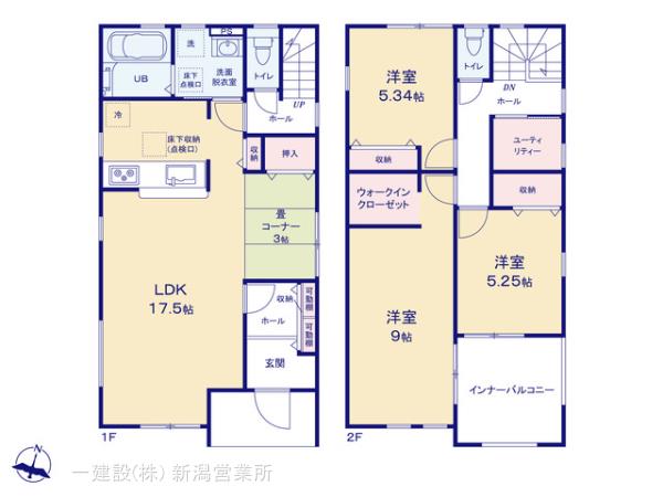 リーブルガーデン中央区神道寺南第1の見取り図