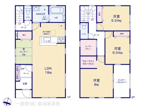 リーブルガーデン中央区神道寺南第1の見取り図