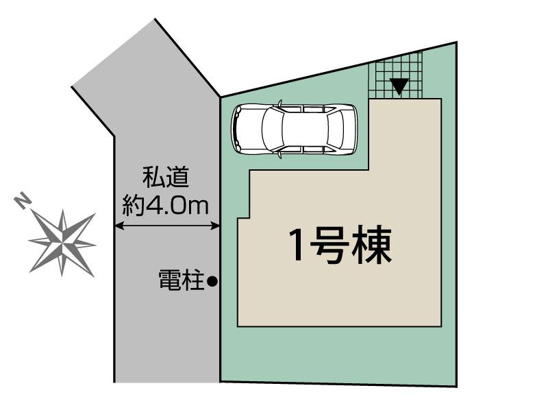 ブルーミングガーデン流山市江戸川台東４丁目１棟の見取り図