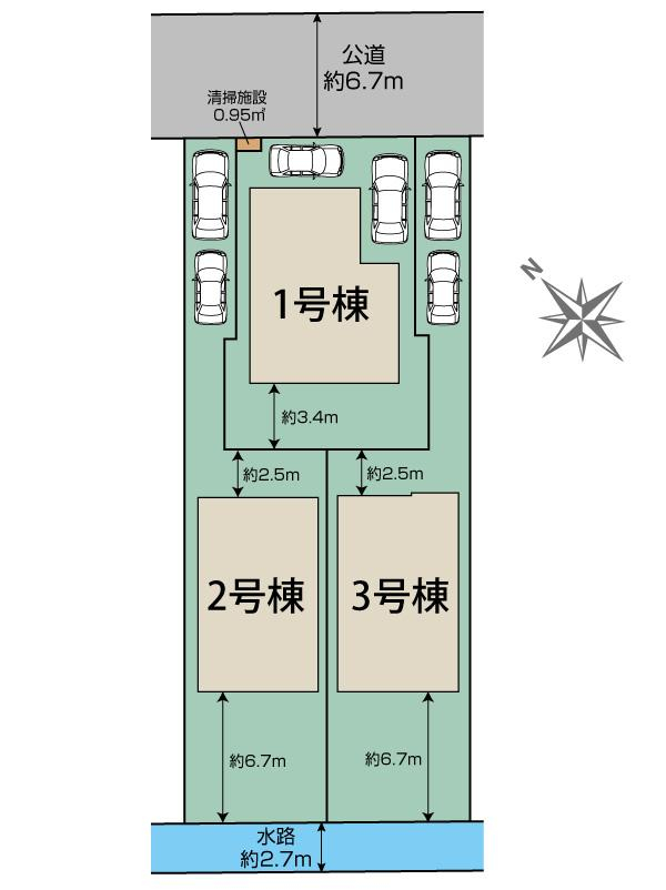 ブルーミングガーデン市川市下貝塚３丁目３棟の見取り図