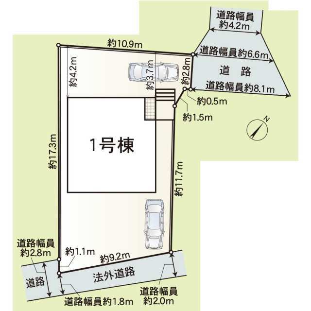 クレイドルガーデン鈴鹿市道伯 第2の見取り図
