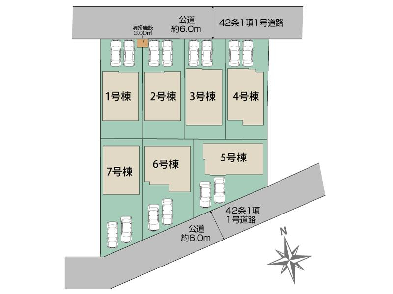 ブルーミングガーデン坂戸市泉町２丁目３期７棟の見取り図