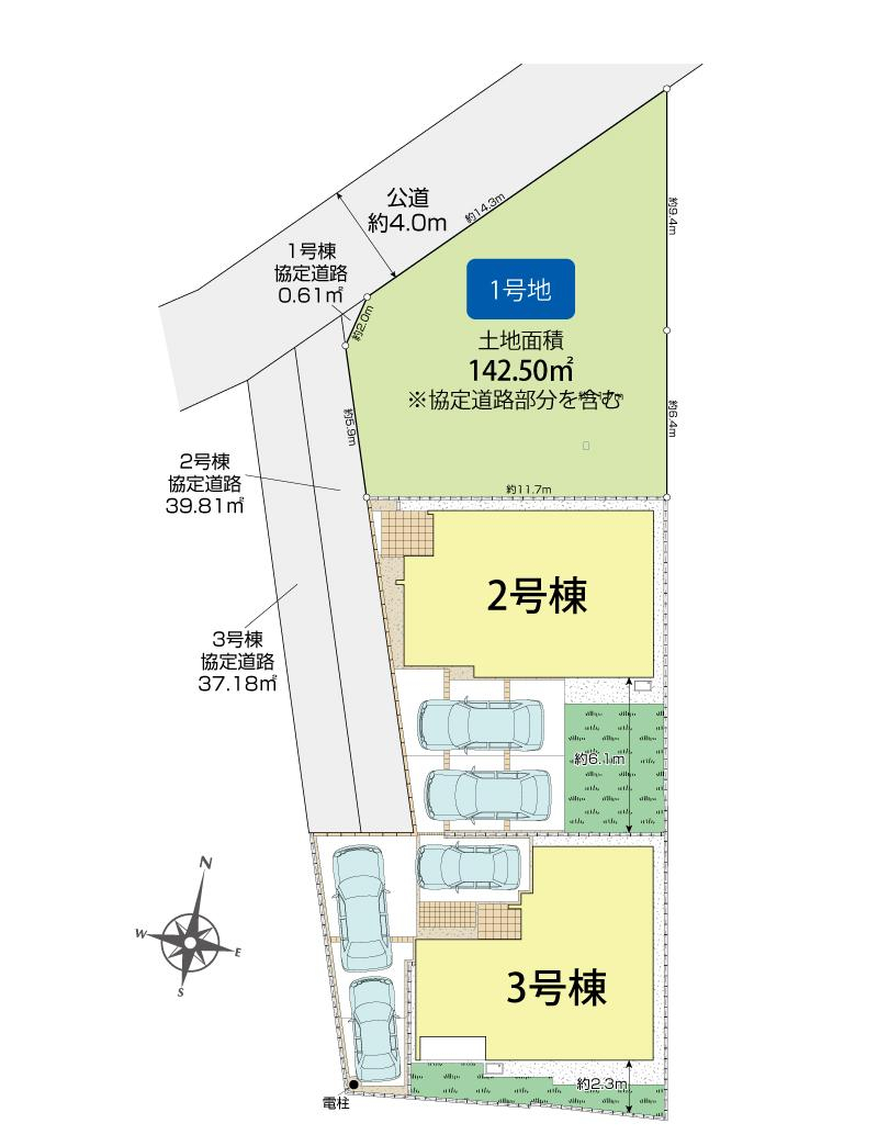 ブルーミングガーデン茅ヶ崎市中島３棟の見取り図