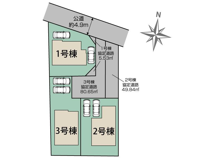 ブルーミングガーデン小野市本町３棟の見取り図