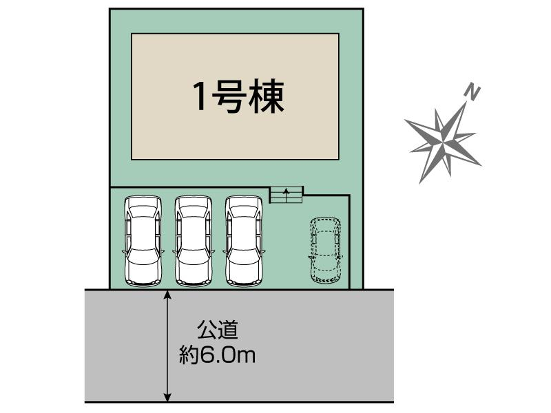 ブルーミングガーデン合志市豊岡２期１棟の見取り図
