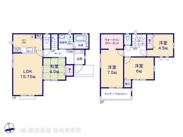 ハートフルタウン宮崎市中西町3期の見取り図