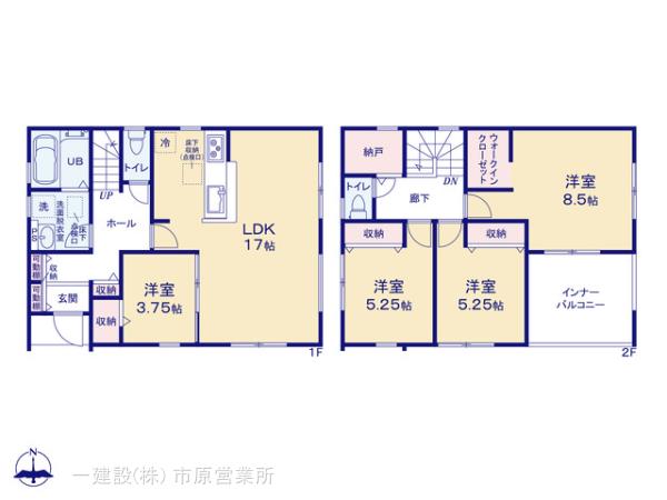 リーブルガーデン市原市今津朝山２期の見取り図
