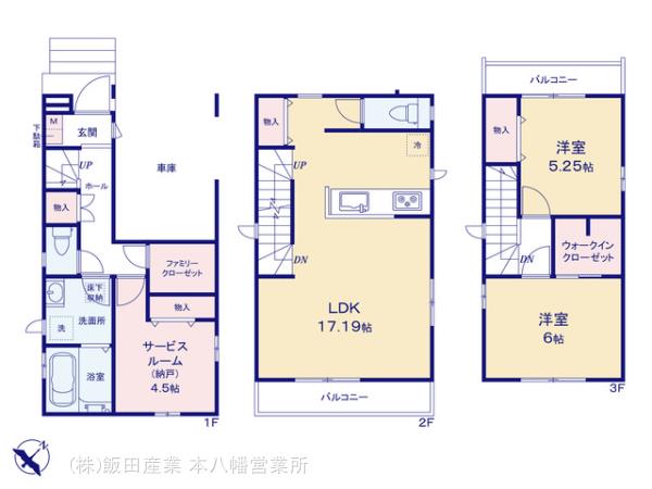 ハートフルタウン本八幡　市川市塩焼4丁目の見取り図