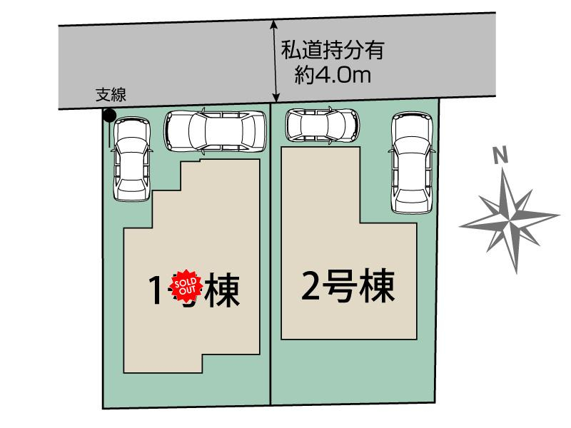 ブルーミングガーデン小田原市酒匂１丁目２棟の見取り図