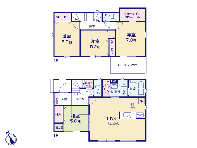 リナージュ北島鯛浜２４－１期の見取り図