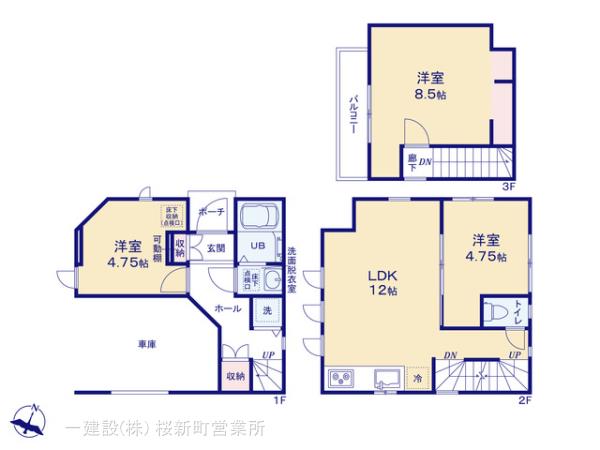 リーブルガーデン北区上十条の見取り図