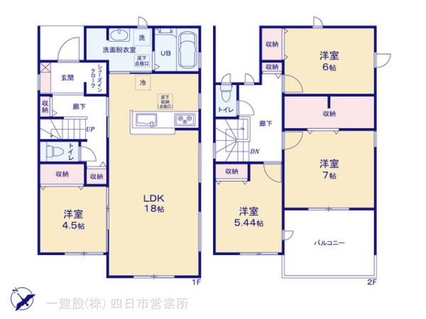 リーブルガーデン亀山市栄町第４の見取り図