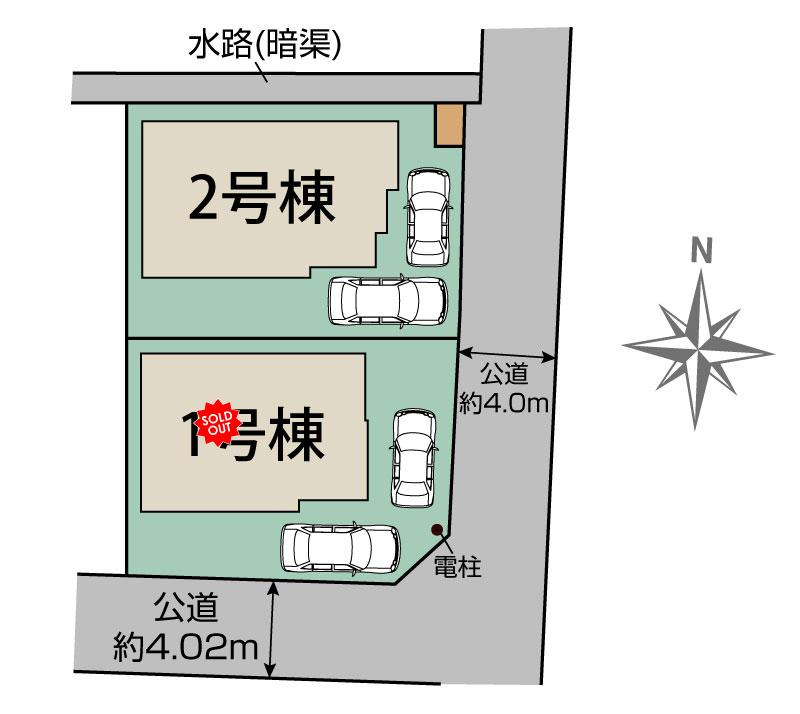 ブルーミングガーデン小田原市栢山２棟の見取り図