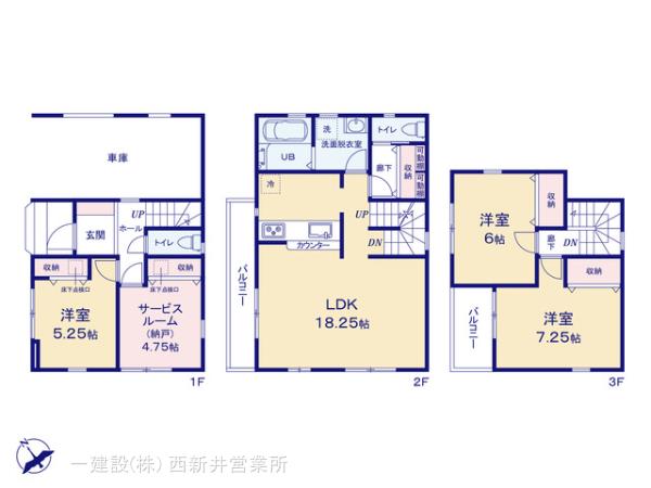 リーブルガーデン草加市清門１２期の見取り図