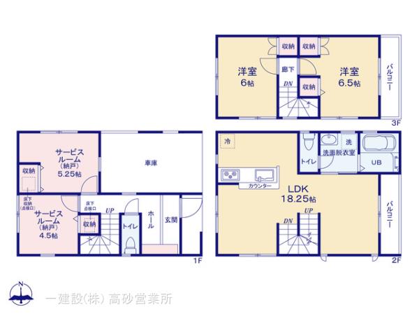 リーブルガーデン足立区竹の塚の見取り図